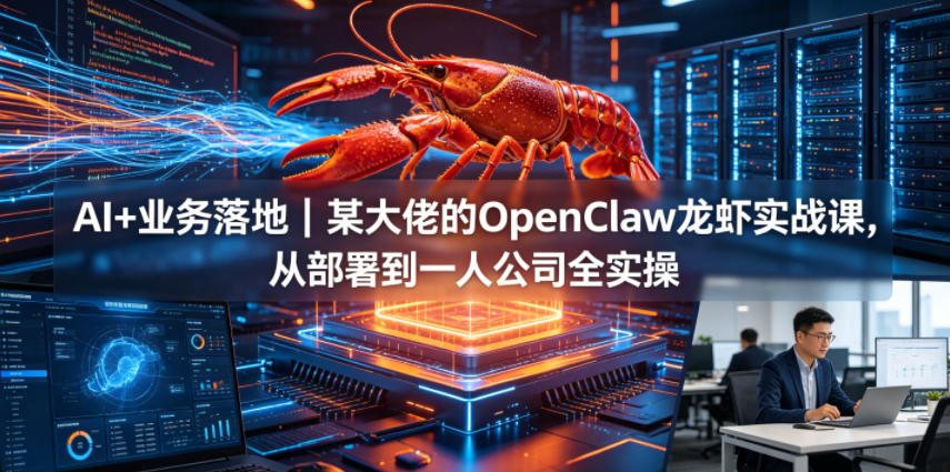 AI+业务落地｜某大佬的OpenClaw小龙虾实战课，从部署到一人公司全实操-云享网创