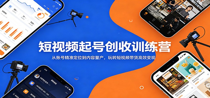 短视频起号创收训练营：从账号精准定位到内容量产，玩转短视频带货高效变现-云享网创