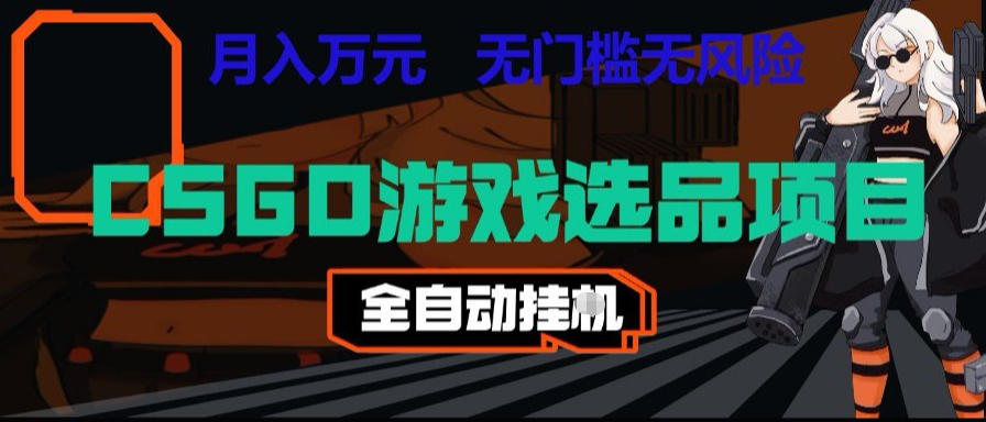 CSGO游戏自动扫货项目，全自动运行，月入1W，无风险，长期稳定可以做【揭秘】-云享网创
