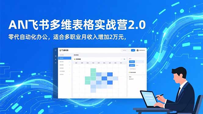 AI+飞书多维表格实战营2.0：零代码自动化办公，适合多职业月收入增加2万元-云享网创