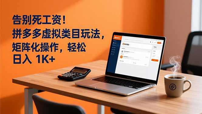 告别死工资！拼多多虚拟类目玩法，矩阵化操作，轻松日入 1K+-云享网创