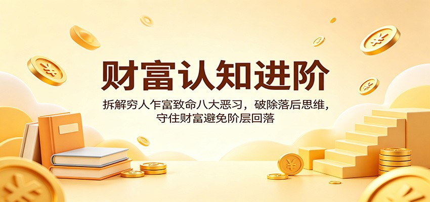 财富认知进阶：拆解穷人乍富致命八大恶习，破除落后思维，守住财富避免阶层回落-云享网创