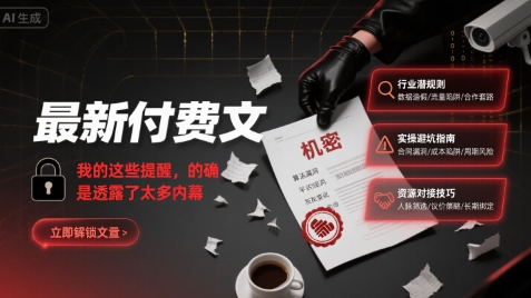 最新付费文：我的这些提醒，的确是透露了太多内幕-云享网创