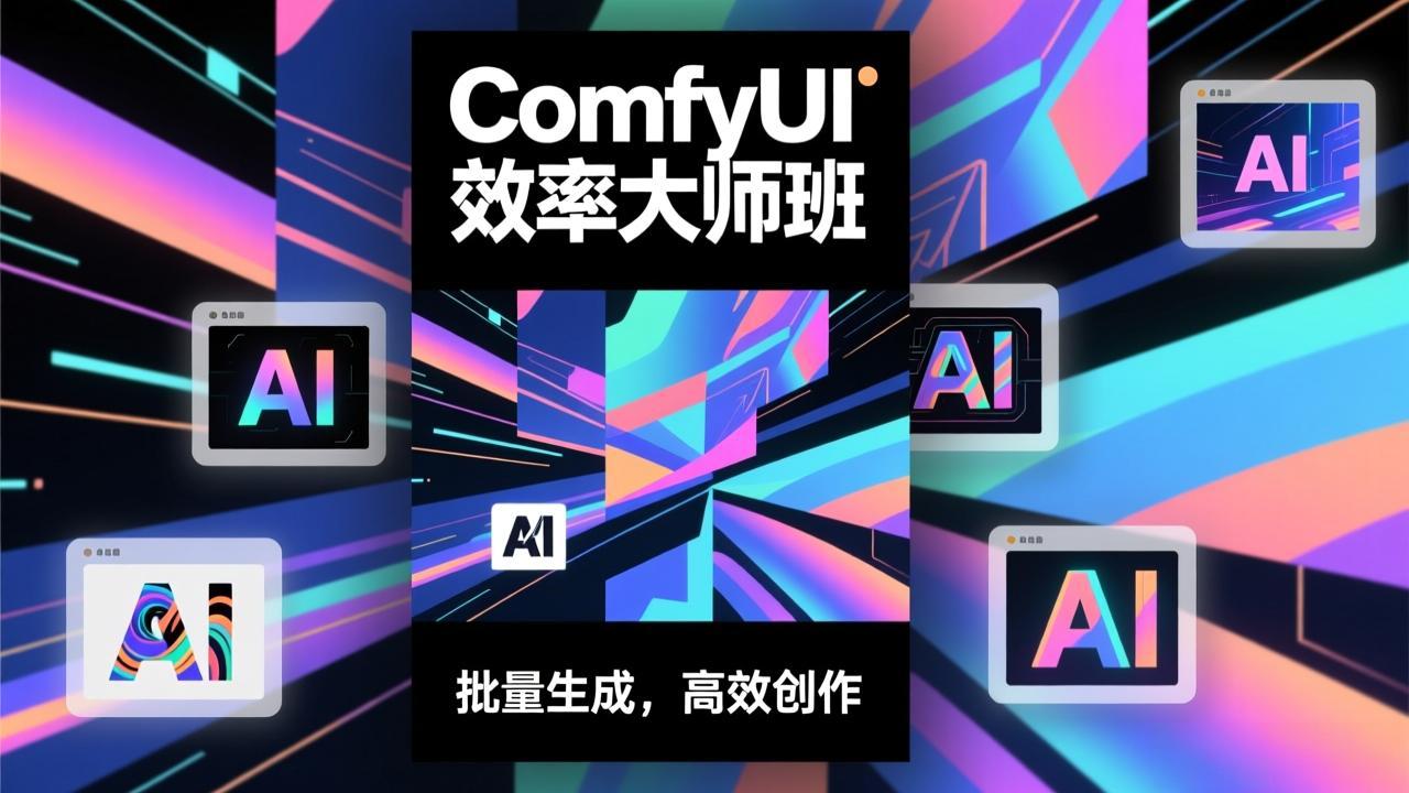 ComfyUI效率大师班：工作流搭建，批量生成，将个人AI出图效率提升5-10倍，月接单收入1-3万-云享网创