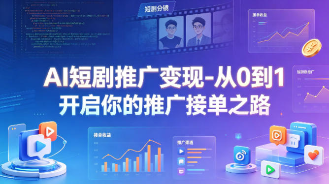 AI短剧推广变现-从0到1开启你的推广接单之路-云享网创