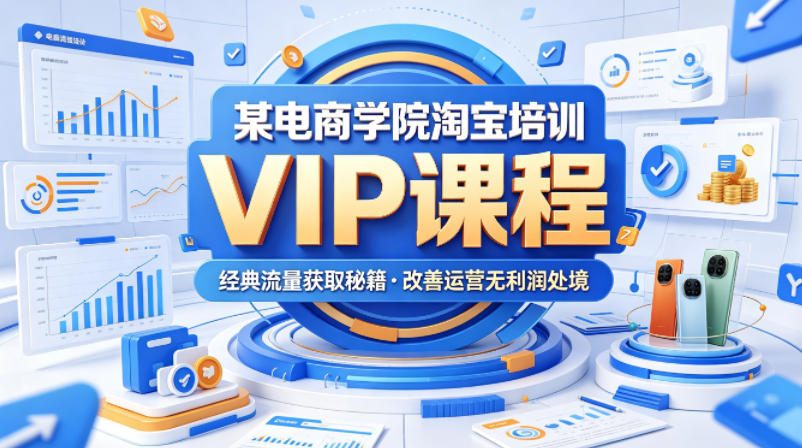 某电商学院淘宝培训VIP课程,各种经典有用的流量获取秘籍,改善运营产品没利润的处境(2026年5月)-云享网创