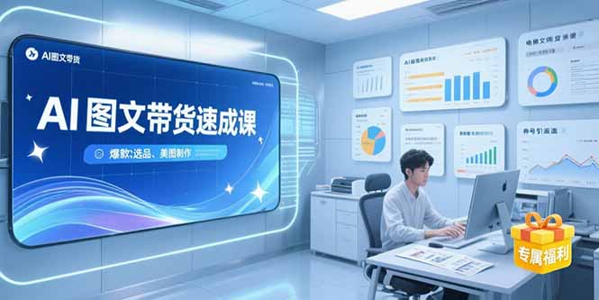 AI图文带货速成课，养号引流秘籍，爆款选品策略，美图制作全流程-云享网创