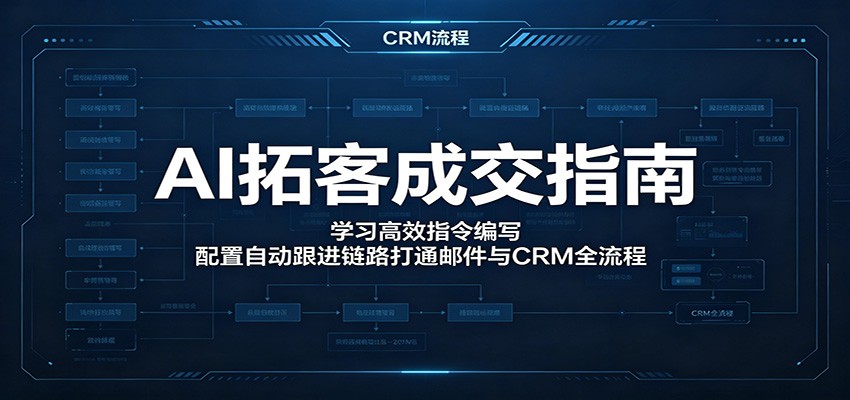 AI拓客成交指南：学习高效指令编写，配置自动跟进链路打通邮件与CRM全流程-云享网创