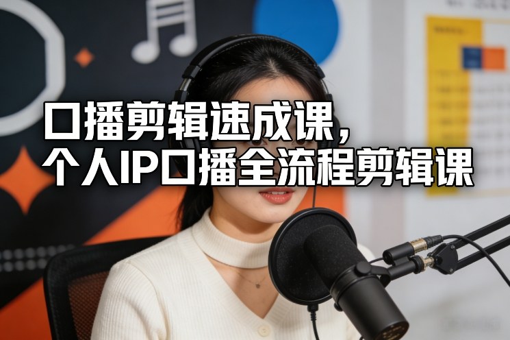 口播剪辑速成课，个人IP口播全流程剪辑课-云享网创