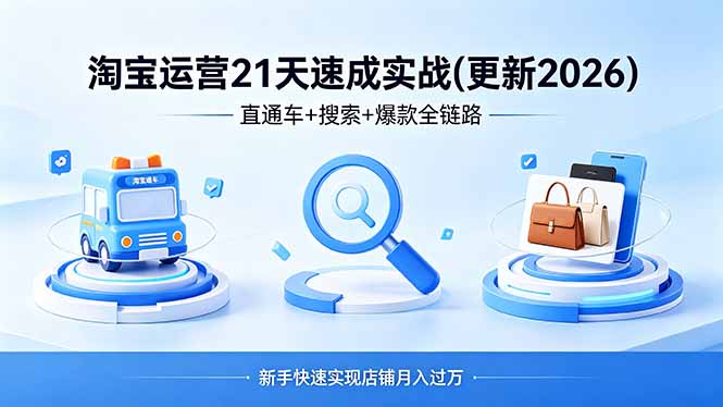 淘宝运营21天速成实战(更新4月-云享网创