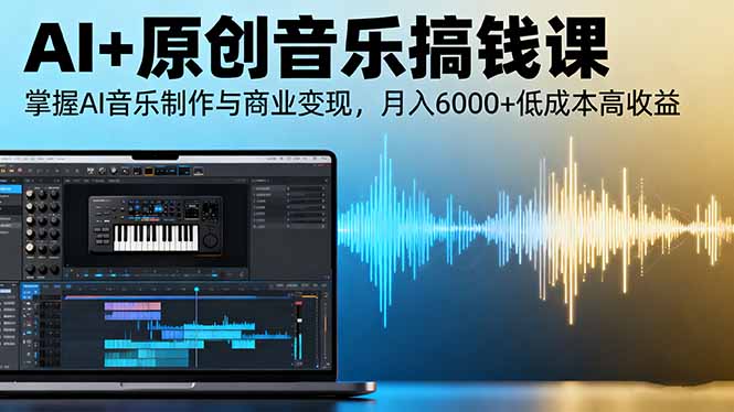 AI+原创音乐搞钱课:掌握AI音乐制作与商业变现,月入6000+低成本高收益-云享网创