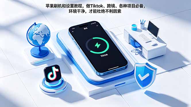 苹果刷机和设置教程，做Tiktok、跨境、各种项目必备，环境干净，才能杜绝不利因素-云享网创
