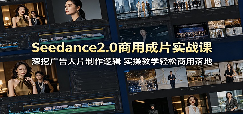 Seedance2.0商用成片实战课：深挖广告大片制作逻辑，实操教学轻松商用落地-云享网创