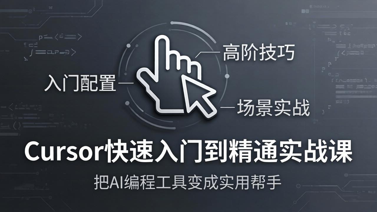 Cursor快速入门到精通实战课：入门配置+高阶技巧+场景实战，把AI编程工具变成实用帮手-云享网创