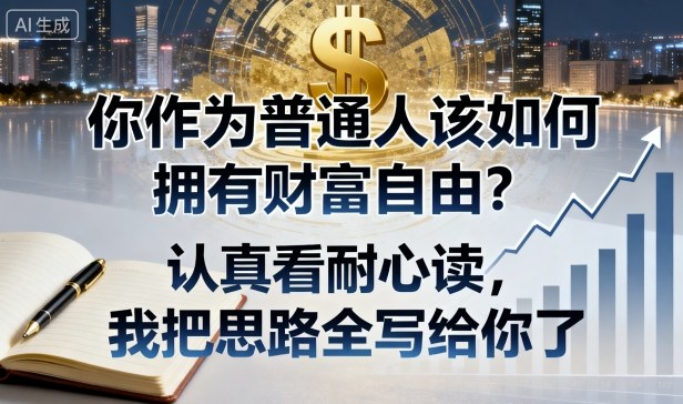 付费文章：你作为普通人该如何拥有财富自由？认真看耐心读，我把思路全写给你了-云享网创