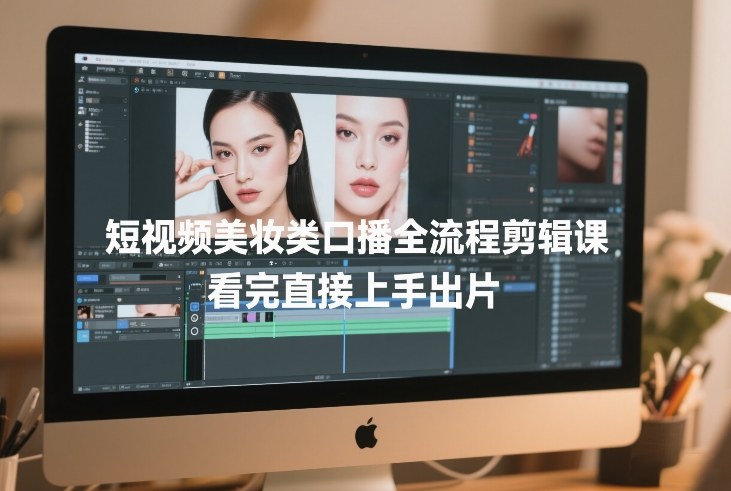 短视频美妆类口播全流程剪辑课，看完直接上手出片-云享网创