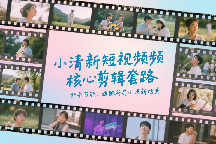 小清新短视频核心剪辑套路，新手万能，适配所有小清新场景-云享网创