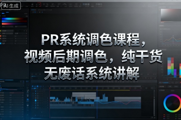 PR系统调色课程,视频后期调色,纯干货无废话系统讲解-云享网创