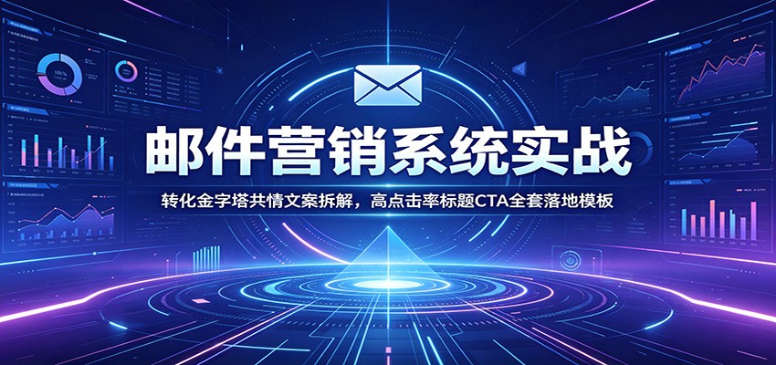 邮件营销系统实战：转化金字塔共情文案拆解，高点击率标题CTA全套落地模板-云享网创