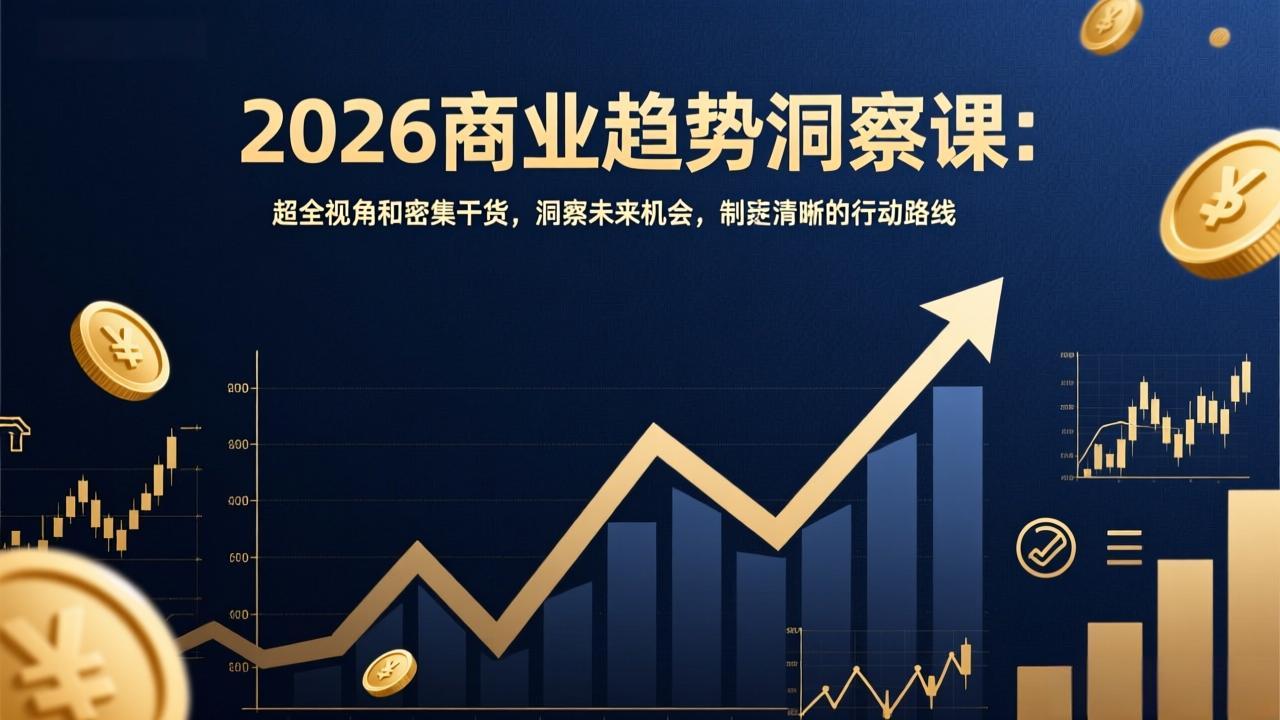 2026商业趋势洞察课:超全视角和密集干货,洞察未来机会,制定清晰的行动路线-云享网创
