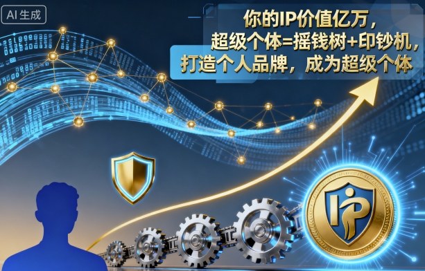 你的IP价值亿万,超级个体=摇钱树+印钞机,打造个人品牌,成为超级个体-云享网创