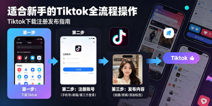 Tiktok下载注册发布，适合新手的Tiktok全流程操作-云享网创