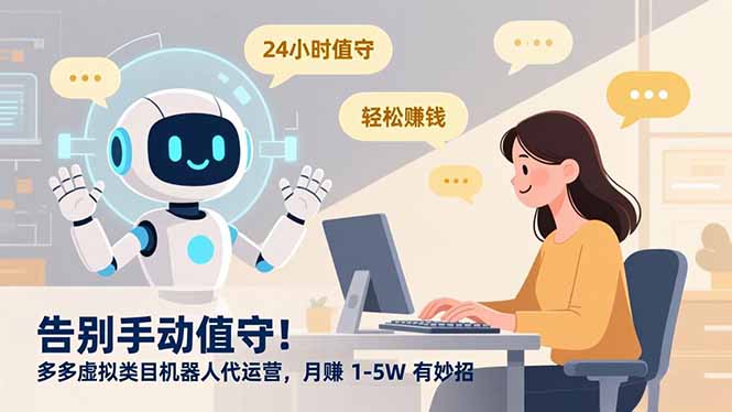 告别手动值守！多多虚拟类目机器人代运营，月赚 1-5W 有妙招-云享网创