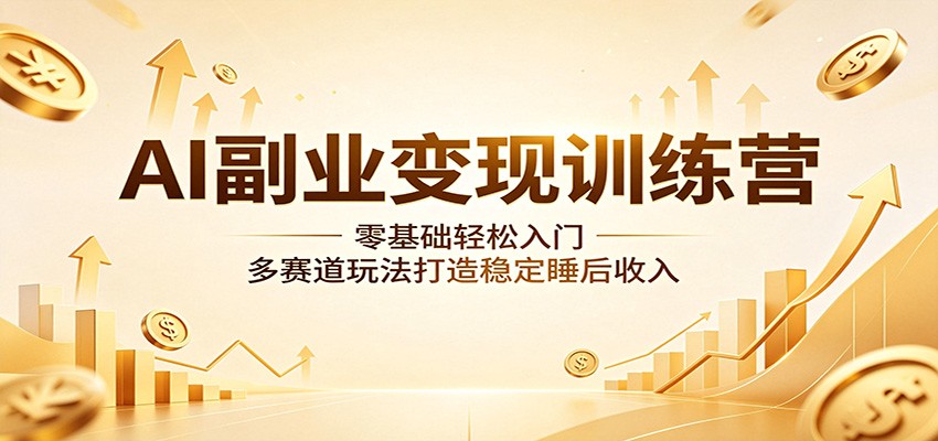 AI副业变现训练营:零基础轻松入门,多赛道玩法打造稳定睡后收入-云享网创
