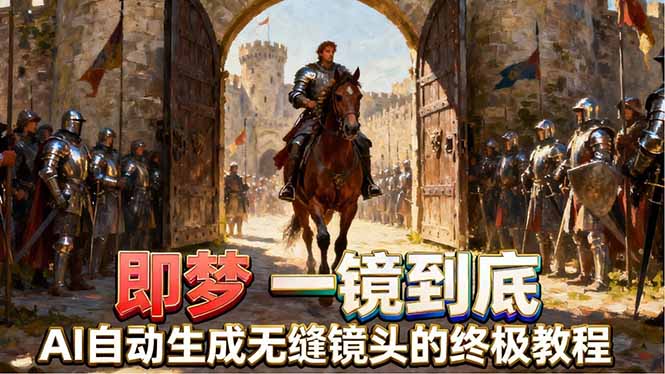 即梦AI一镜到底终极教程，智能补帧+运镜技巧，AI自动生成无缝丝滑长镜头高效出片-云享网创