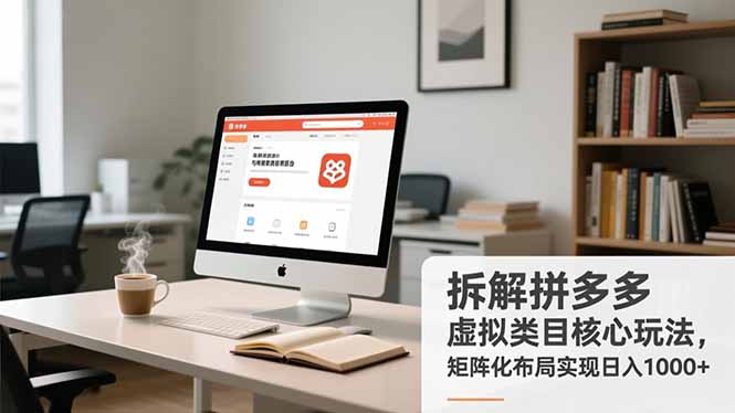 拆解拼多多虚拟类目核心玩法，矩阵化布局实现日入1000+-云享网创