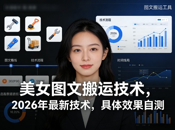 美女图文搬运技术，2026年最新技术，具体效果自测-云享网创