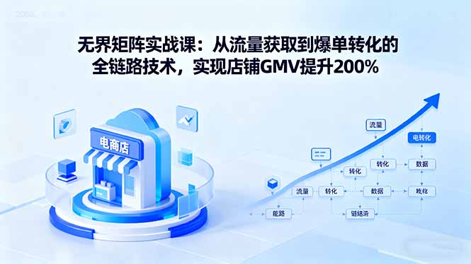 无界矩阵实战课：从流量获取到爆单转化的全链路技术，实现店铺GMV提升200%-云享网创