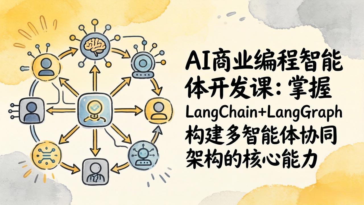 AI商业编程智能体开发课：掌握LangChain+LangGraph构建多智能体协同架构的核心能力-云享网创