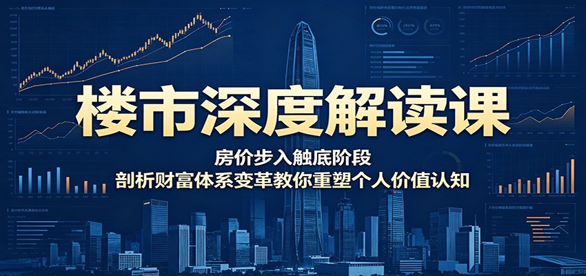 楼市深度解读课：房价步入触底阶段，剖析财富体系变革教你重塑个人价值认知-云享网创
