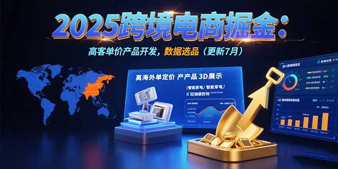 2025跨境电商掘金：蓝海市场定位，高客单价产品开发，数据选品(更新7月-云享网创