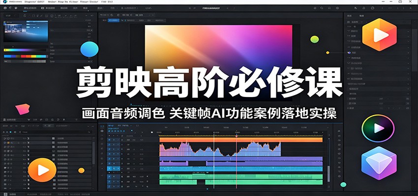 剪映高阶必修课：画面音频调色，关键帧AI功能案例落地实操-云享网创