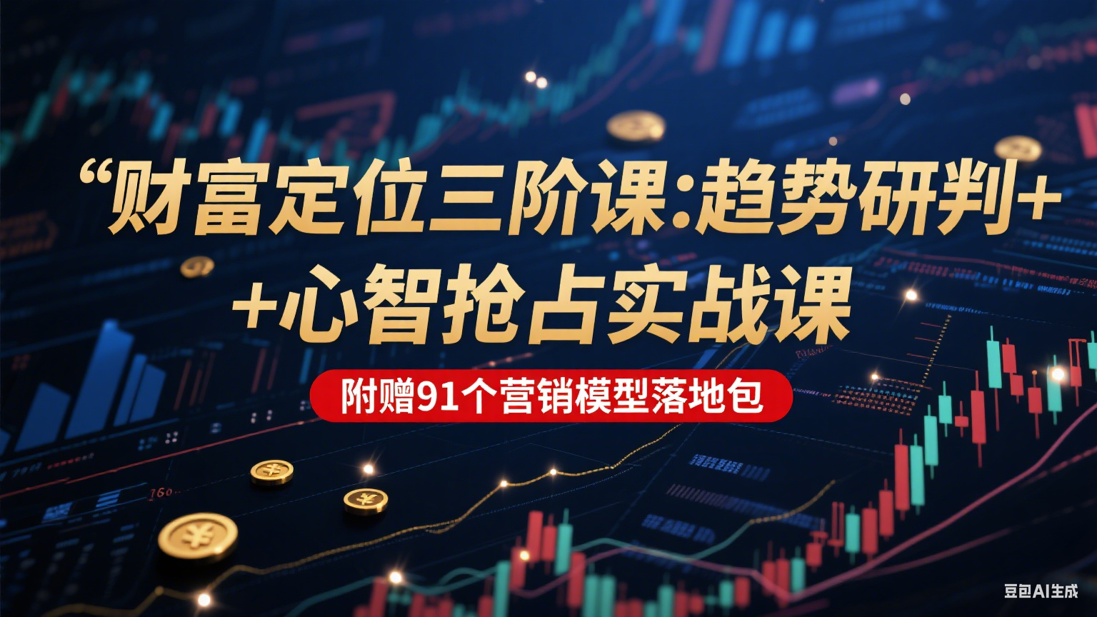 财富定位三阶：趋势研判 + 心智抢占实战课，附赠91个营销模型落地包-云享网创