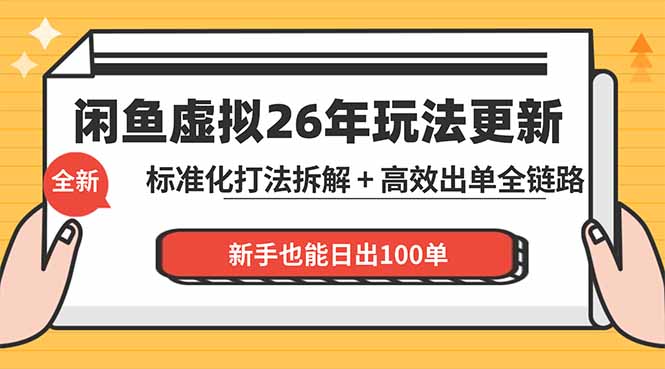 闲鱼虚拟从0到1系统化运营课程:标准化打法拆解 + 高效出单全链路教学,新手也能日出100单-云享网创