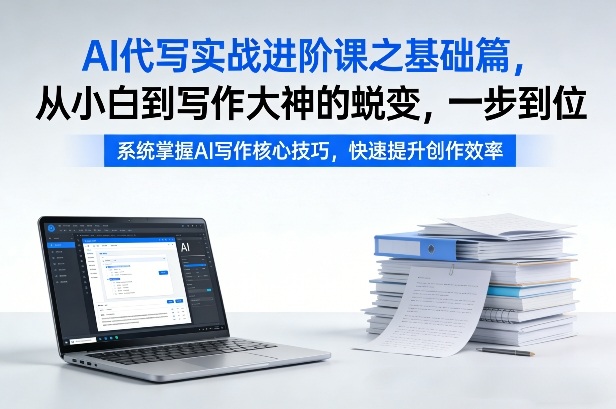 AI代写实战进阶课之基础篇，从小白到写作大神的蜕变，一步到位【揭秘】-云享网创