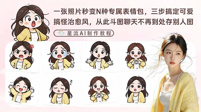 一张照片秒变N种专属表情包,三步搞定可爱搞怪治愈风,从此斗图聊天不再到处存别人图-云享网创