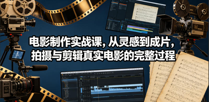 电影制作实战课，从灵感到成片，拍摄与剪辑真实电影的完整过程【原创双语字幕】-云享网创