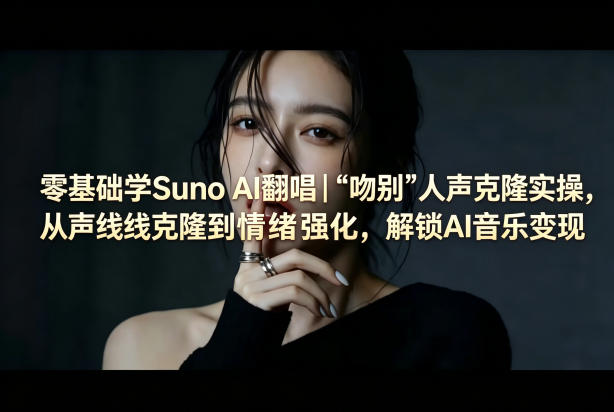 零基础学Suno AI翻唱|《吻别》人声克隆实操,从声线克隆到情绪强化,解锁AI音乐变现-云享网创