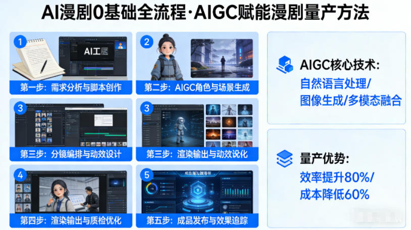 AI漫剧0基础全流程，快速掌握AIGC赋能的漫剧量产方法-云享网创
