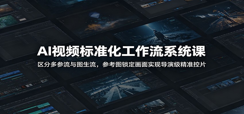 AI视频标准化工作流系统课：区分多参流与图生流，参考图锁定画面实现导演级精准控片-云享网创
