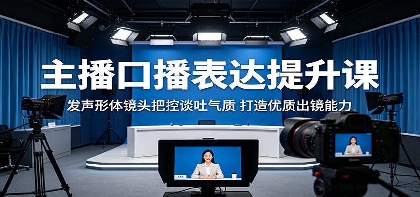 主播口播表达提升课：发声形体镜头把控谈吐气质，打造优质出镜能力-云享网创