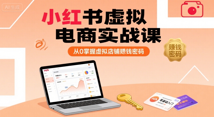 小红书虚拟电商实战课,从0掌握虚拟店铺賺钱密码(更新)-云享网创