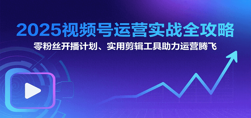 2025视频号运营实战全攻略：零粉丝开播计划、起号到到变现思维逻辑方法-云享网创