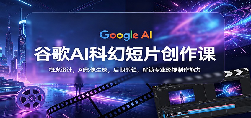 谷歌AI科幻短片创作课：概念设计，AI影像生成，后期剪辑，解锁专业影视制作能力-云享网创