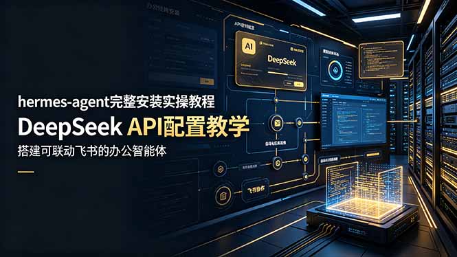 hermes-agent完整安装实操教程，DeepSeek API配置教学，搭建可联动飞书的办公智能体-云享网创
