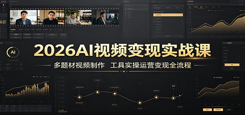 2026AI视频变现实战课:多题材视频制作,工具实操运营变现全流程-云享网创